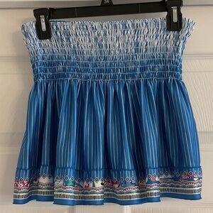 Lucky in Love Blue Striped Skort